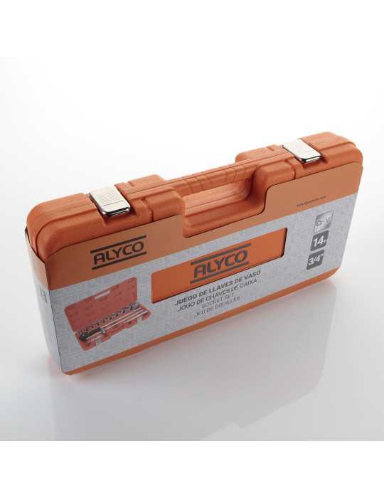 Juego de llaves de vaso y accesorios 3/4" 14 piezas ORANGE ALYCO