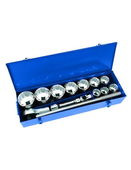 Juego de vasos bihexagonales 1" 14 piezas con carraca y accesorios ALYCO