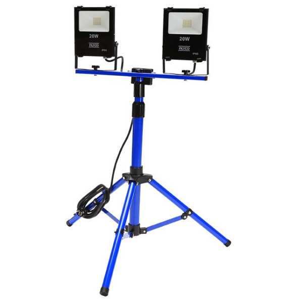 Trípode con doble proyector 20W SMD IP65 ALYCO