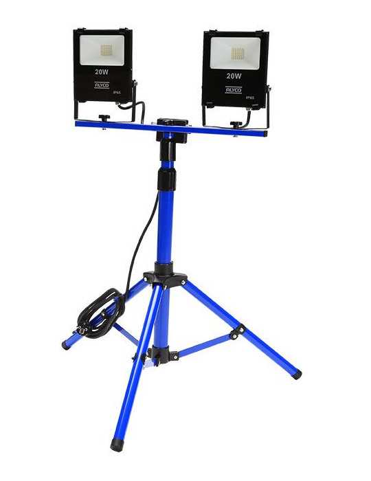 Trípode con doble proyector 20W SMD IP65 ALYCO