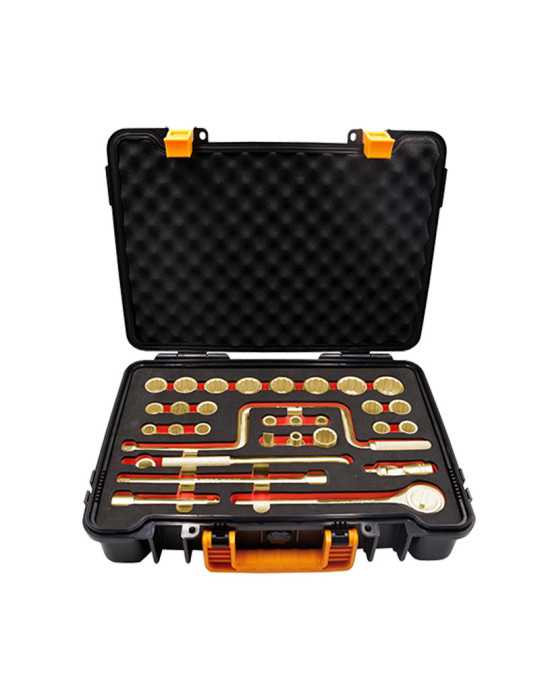 Juego de llaves de vaso 1/2" antichispa Al-Br 32 piezas ALYCO
