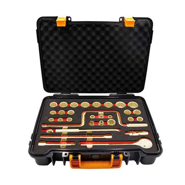 Juego de llaves de vaso 1/2" antichispa Cu-Be 32 piezas ALYCO