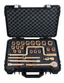 Juego de llaves de vaso 1/2" antichispa Cu-Be 24 piezas ALYCO