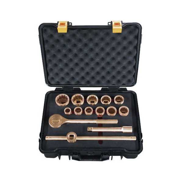 Juego de llaves de vaso 3/4" antichispa Cu-Be 14 piezas ALYCO