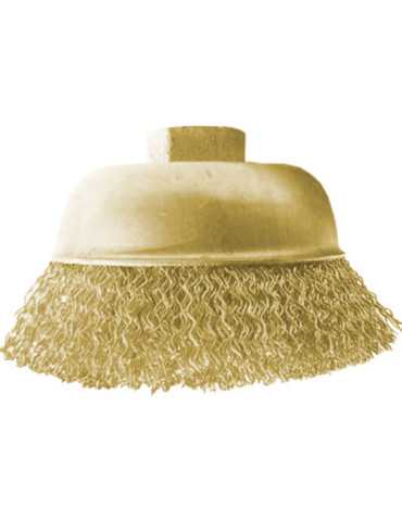 Cepillo de taza ondulado antichispa latón Ø100 mm ALYCO