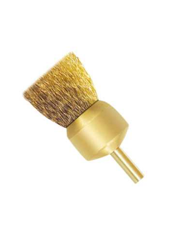 Cepillo de brocha ondulado antichispa latón Ø26 mm ALYCO