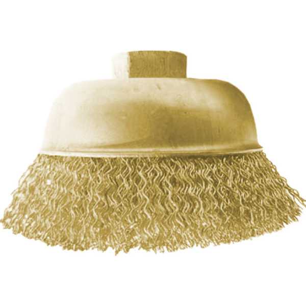Cepillo de taza ondulado antichispa cobre Ø100 mm ALYCO