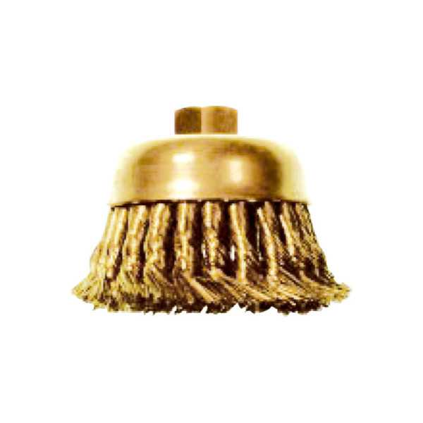 Cepillo de taza trenzado antichispa cobre Ø100 mm ALYCO
