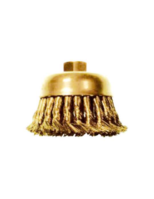 Cepillo de taza trenzado antichispa cobre Ø100 mm ALYCO