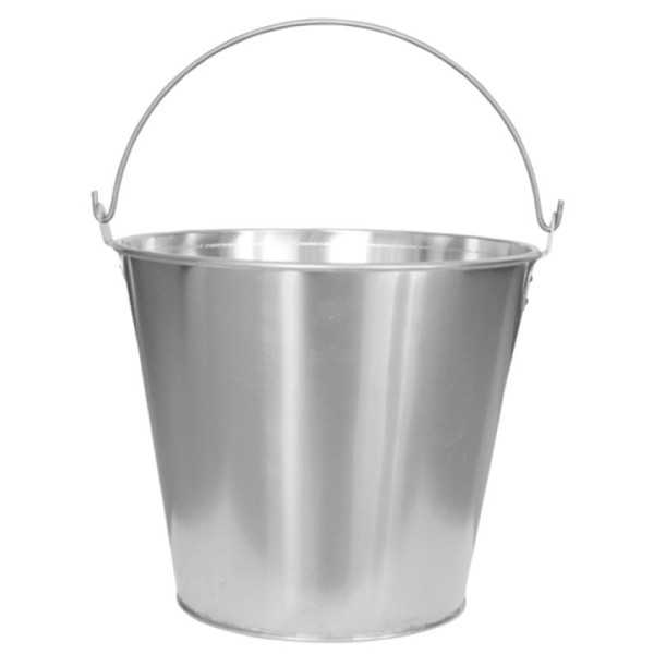 Balde cilíndrico inoxidable de 15 litros con tapa ALYCO