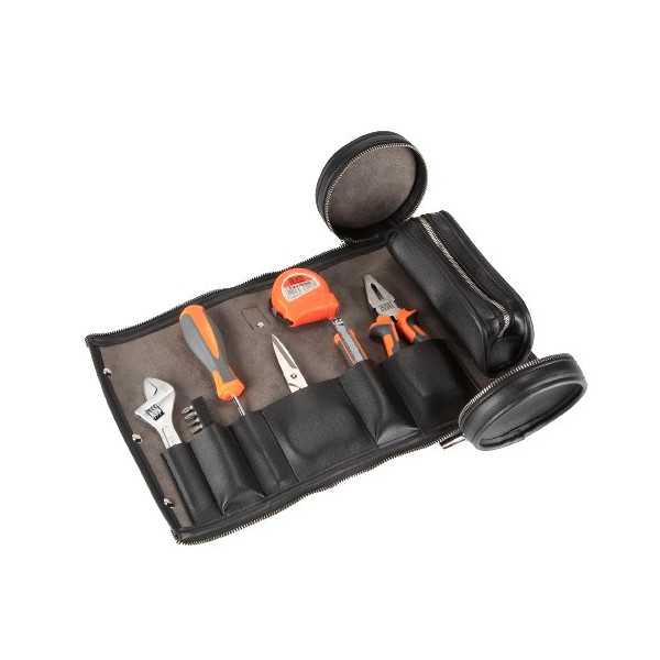 Bolsa enrollable de cuero sintético PU con herramientas ALYCO ORANGE