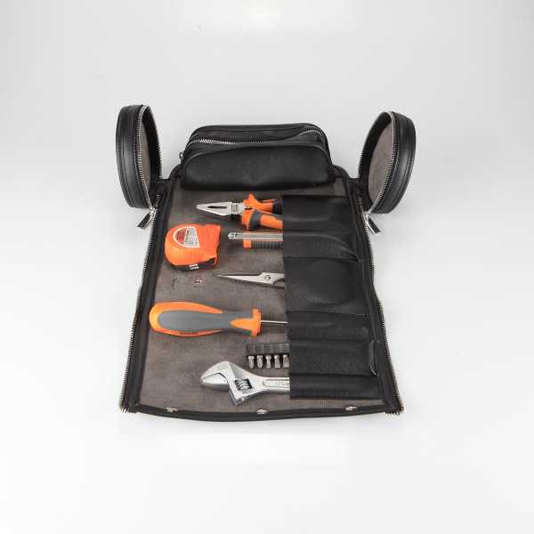 Bolsa enrollable de cuero sintético PU con herramientas ALYCO ORANGE