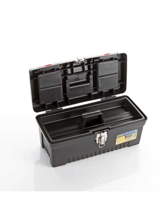 Caja de plástico con bandeja interior 355x180x140 mm ALYCO