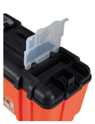 Caja de plástico con bandeja interior 425x395x590 mm ALYCO ORANGE 2