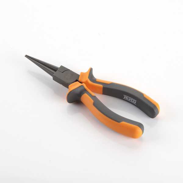 Alicate teflonado de bocas redondas 160 mm ALYCO ORANGE