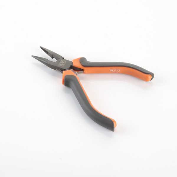 Minialicate de precisión teflonado de bocas semiredondas con corte 130 mm ALYCO ORANGE