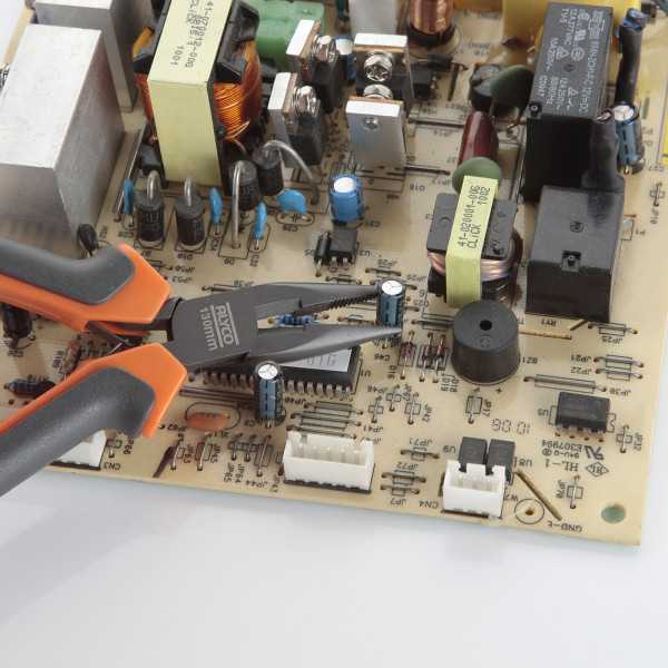 Minialicate de precisión teflonado de bocas semiredondas con corte 130 mm ALYCO ORANGE