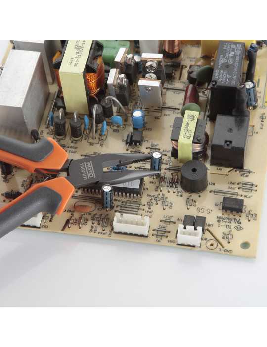 Minialicate de precisión teflonado de bocas semiredondas con corte 130 mm ALYCO ORANGE