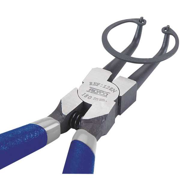 Alicate Seeger de boca curva para arandelas exteriores 180 mm ALYCO