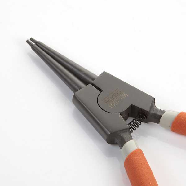 Alicate Seeger teflonado de boca recta para arandelas exteriores 180 mm ALYCO ORANGE