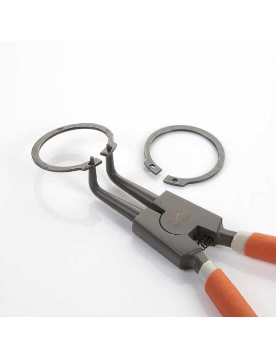Alicate Seeger teflonado de boca curva para arandelas exteriores 180 mm ALYCO ORANGE