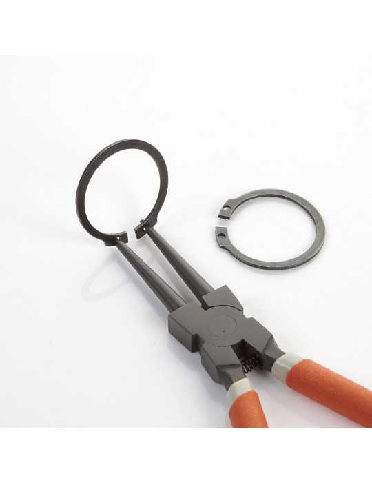 Alicate Seeger teflonado de boca recta para arandelas interiores 180 mm ALYCO ORANGE