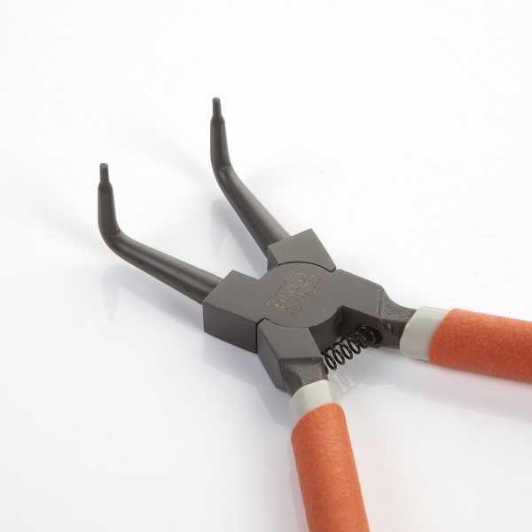 Alicate Seeger teflonado de boca curva para arandelas interiores 180 mm ALYCO ORANGE