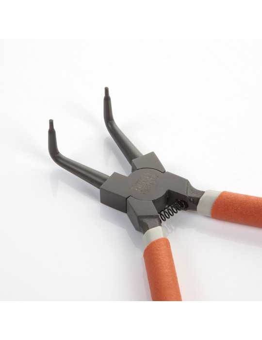 Alicate Seeger teflonado de boca curva para arandelas interiores 180 mm ALYCO ORANGE