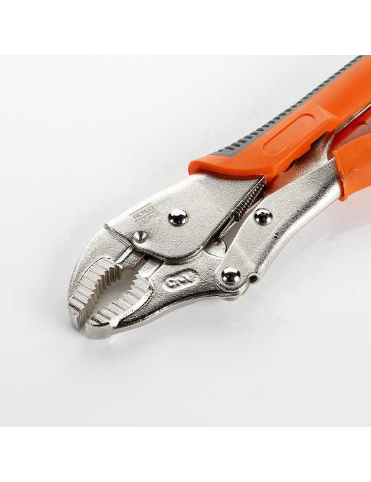 Tenaza Grip de bocas curvas con corte 175 mm ALYCO ORANGE