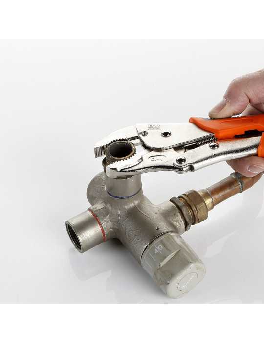 Tenaza Grip de bocas curvas con corte 175 mm ALYCO ORANGE