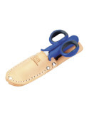 Kit de tijeras y cuchillo para electricista en funda de cuero ALYCO