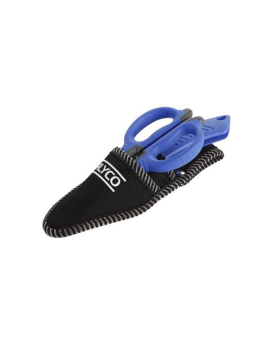 Kit de electricista con tijera y cuchillo pelacables en bolsa de nylon ALYCO