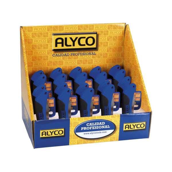 Navaja inoxidable para electricista con mango bicomponente y filo de 65 mm ALYCO