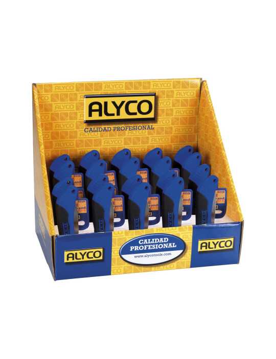 Navaja inoxidable para electricista con mango bicomponente y filo de 65 mm ALYCO