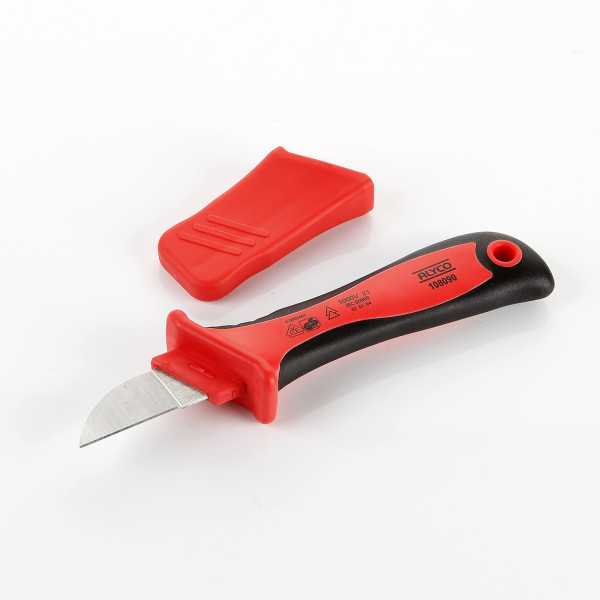 Cuchillo para electricista aislado VDE con funda 200 mm ALYCO