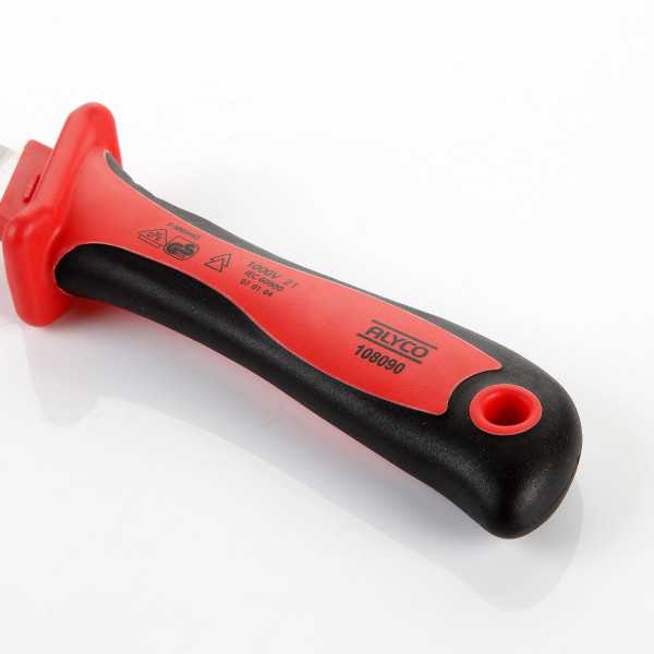 Cuchillo para electricista aislado VDE con funda 200 mm ALYCO