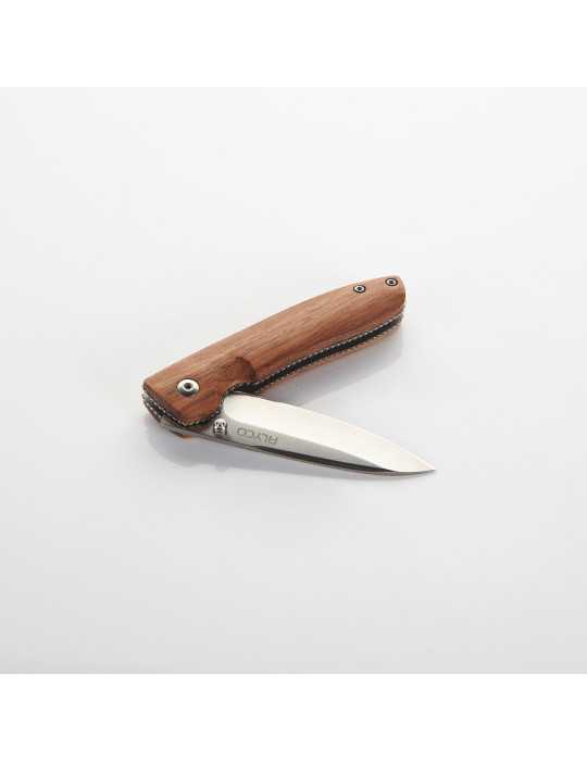 Navaja con filo de 70 mm y mango de madera ALYCO