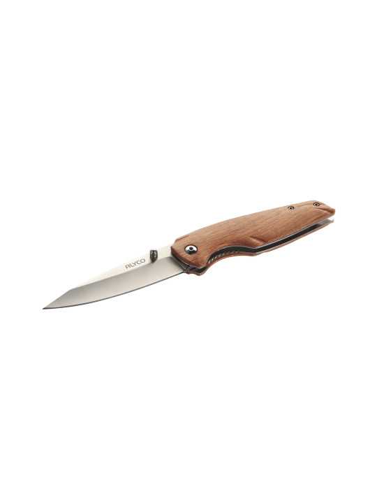 Navaja con filo de 82 mm y mango de madera ALYCO