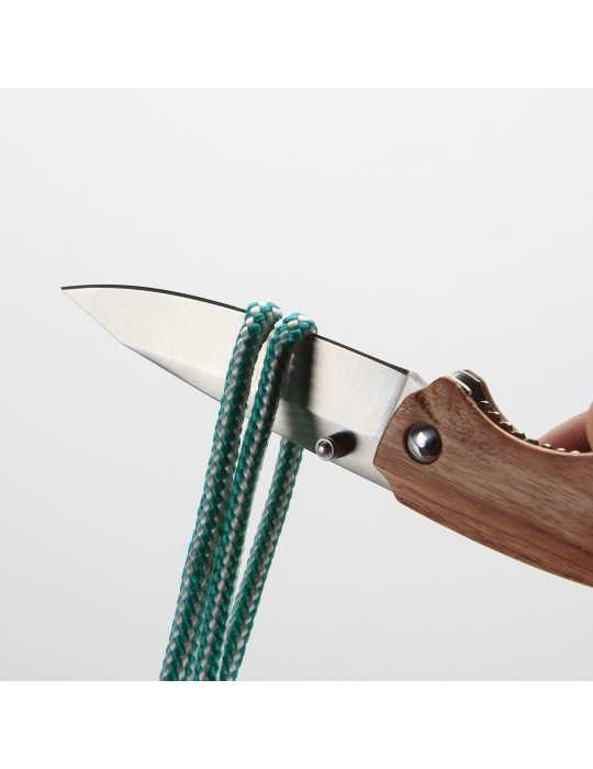 Navaja con filo de 82 mm y mango de madera ALYCO