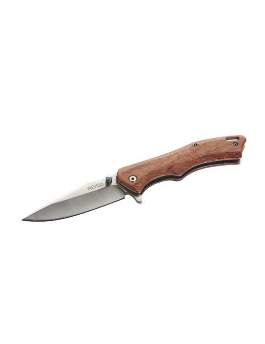 Navaja con filo de 85 mm y mango de madera ALYCO