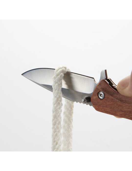 Navaja con filo de 85 mm y mango de madera ALYCO