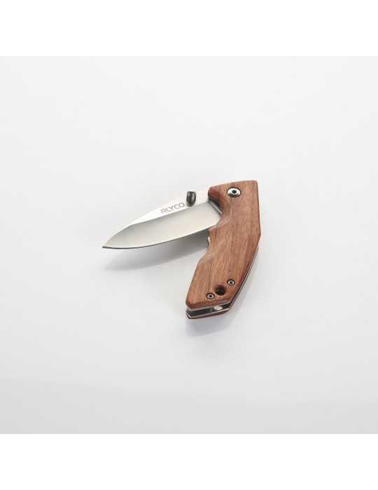 Navaja con filo de 60 mm y mango de madera ALYCO