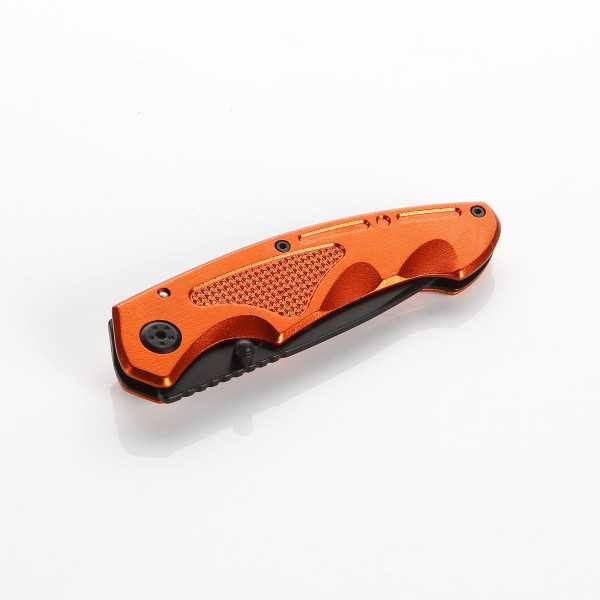 Navaja inoxidable con mango de aluminio y filo de 85 mm ALYCO ORANGE