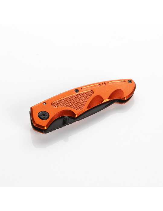 Navaja inoxidable con mango de aluminio y filo de 85 mm ALYCO ORANGE