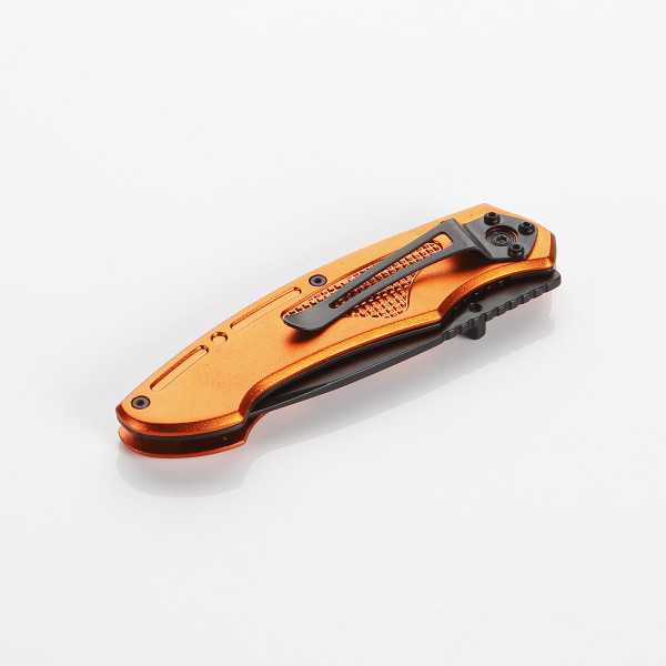 Navaja inoxidable con mango de aluminio y filo de 85 mm ALYCO ORANGE