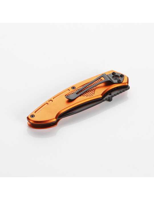 Navaja inoxidable con mango de aluminio y filo de 85 mm ALYCO ORANGE