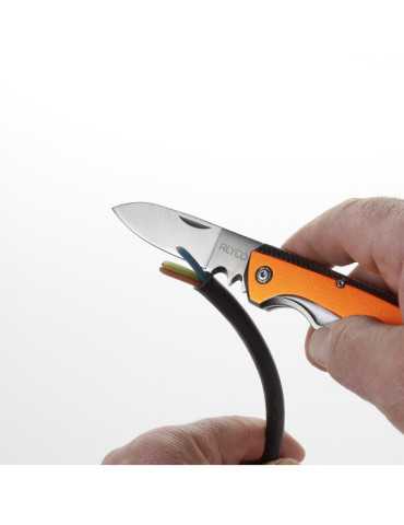 Navaja inoxidable para electricista con mango de aluminio ALYCO ORANGE 2