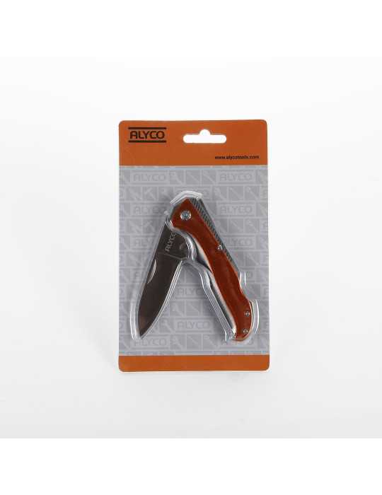 Navaja inoxidable para electricista con mango de aluminio ALYCO ORANGE