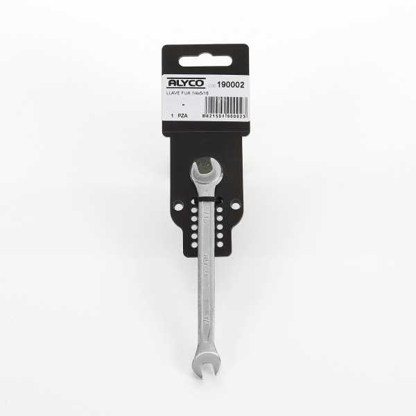Llave fija de 2 bocas en pulgadas 5/8" x 11/16" ALYCO