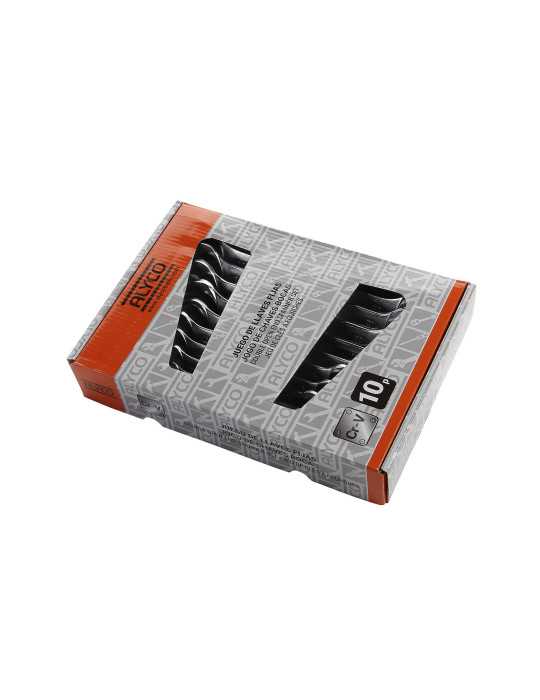 Juego de 10 llaves fijas de 2 bocas en soporte de plástico ALYCO ORANGE